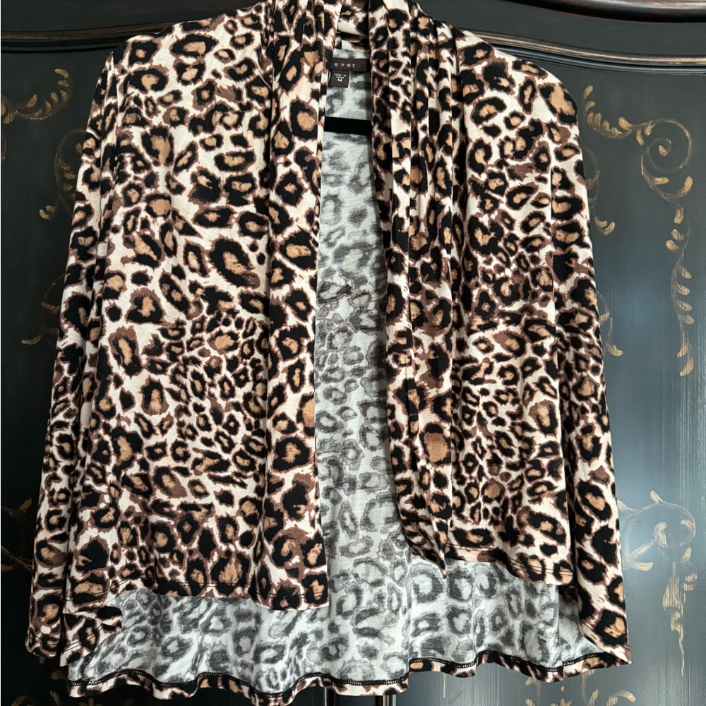 Fever Leopard Patterned shrug sz M